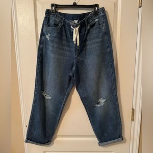 Aerie drawstring mom jeans